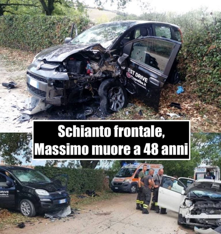 Schianto frontale, Massimo muore a 48 anni. Per lui non c’è stato nulla da fare: lascia un bimbo di 9 anni