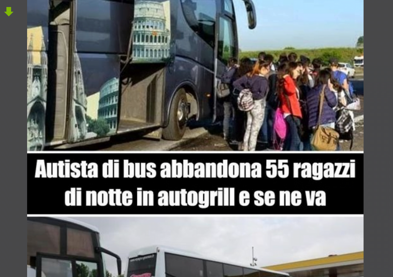 Autista di bus abbandona 55 ragazzi di notte in autogrill e se ne va