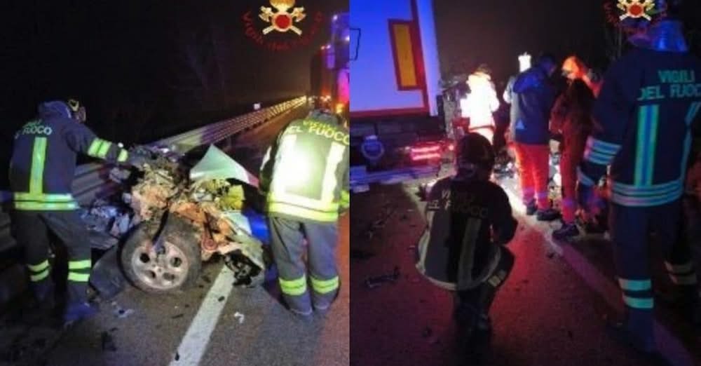 Drammatico incidente tra un’auto e un camion: due giovani ventenni perdono la vita a Canosa