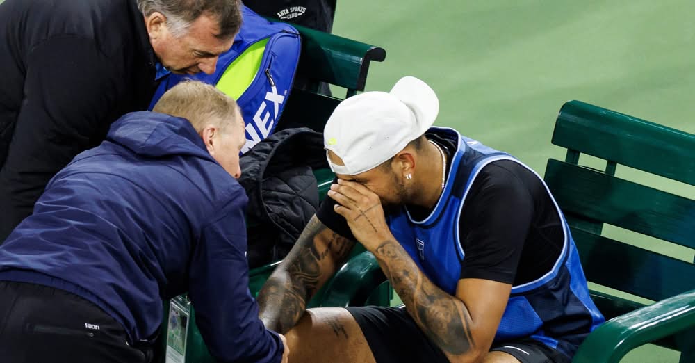 Nick Kyrgios si ritira a Indian Wells tra le lacrime: il dolore mette a rischio la sua carriera