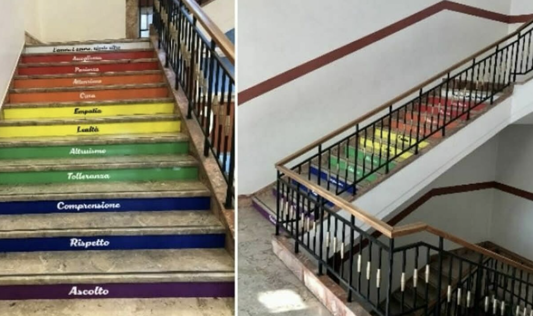 Ragazzo di 13 anni «in disaccordo con i principi Lgbt» si rifiuta di usare la scala colorata. La famiglia: negata la libertà di pensiero